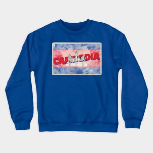 Cambodia Vintage style retro souvenir Crewneck Sweatshirt